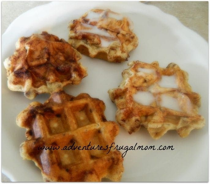 Cinnamon Roll Waffles from NC Lifestyle Blogger Adventures of Frugal Mom