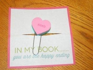 Valentine Bookmark Craft from North Carolina Lifestyle Blogger Adventures of Frugal Mom 