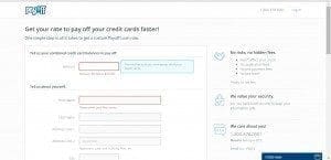 payoff application first step