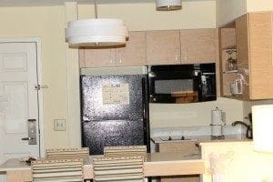 kitchen area at Sonesta Suites