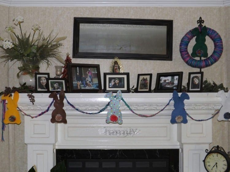 How to Create a Bunny Inspired Mantel Display