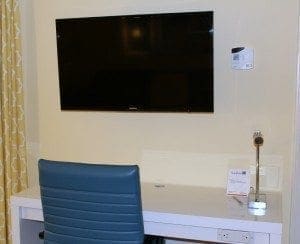 desk with flat screen
