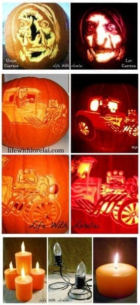 Carving and Lighting Collage - Life With Lorelai
