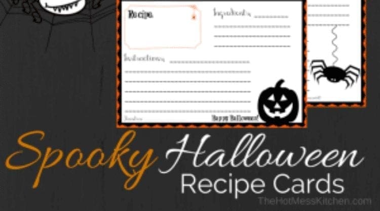 Halloween Recipe Cards