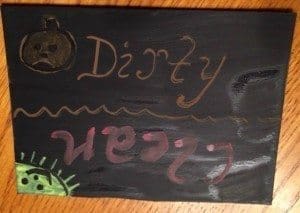 finish chalk magnet