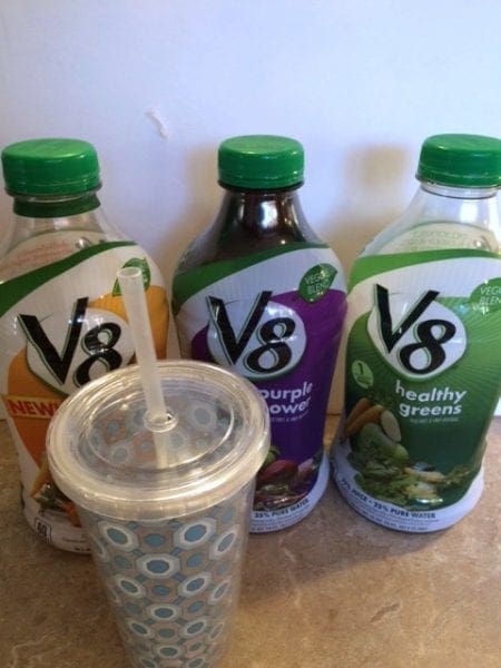 getting in shape with V8 juice blend