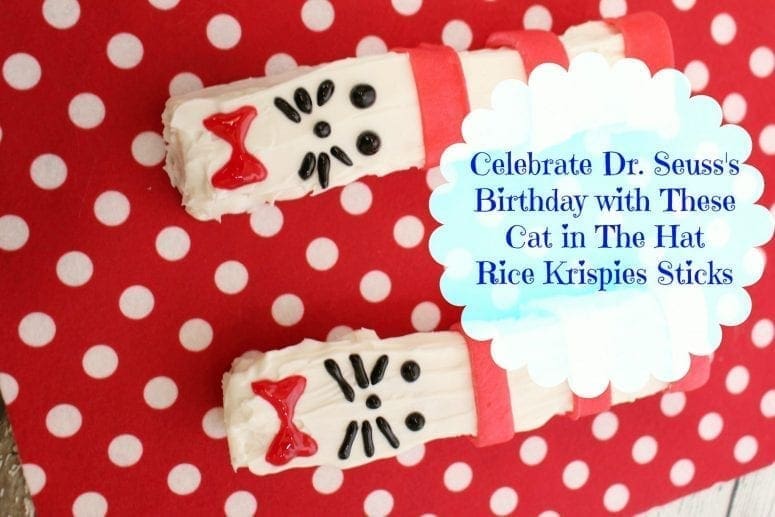 Celebrate Dr. Seuss’s Birthday With These Cat in The Hat Rice Krispies Sticks