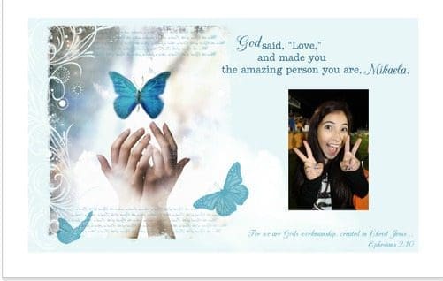 Mikaela's printable Birthday card