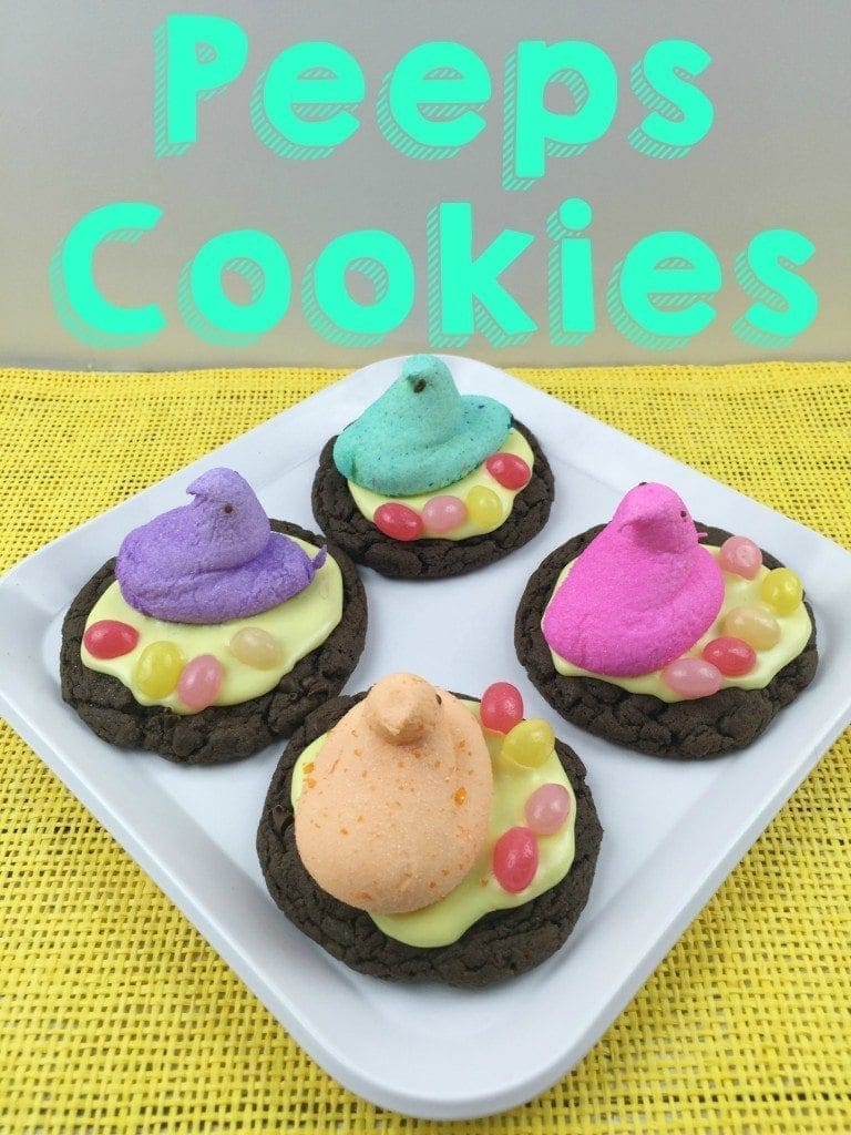 Chocolate Marshmallow Peep Cookies