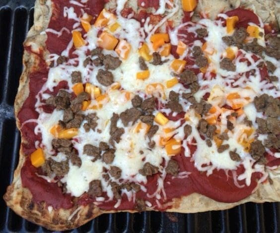 Finished Grilled pizza