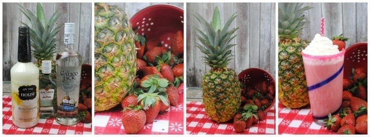 Pineapple Strawberry Pina Colada For Cinco de Mayo