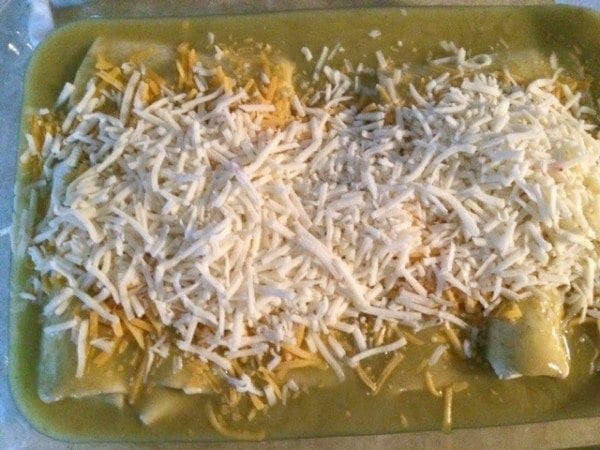 quick and easy burrito casserole with cheese and sauce