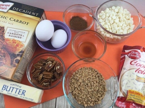 Carrot Cookie Ingredients