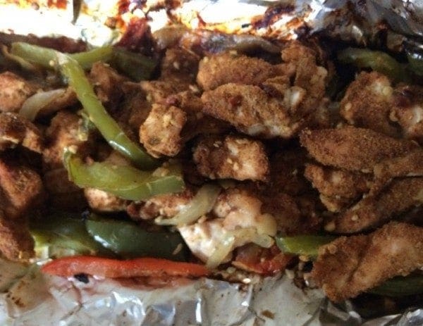 finished chicken Fajitas Pockets
