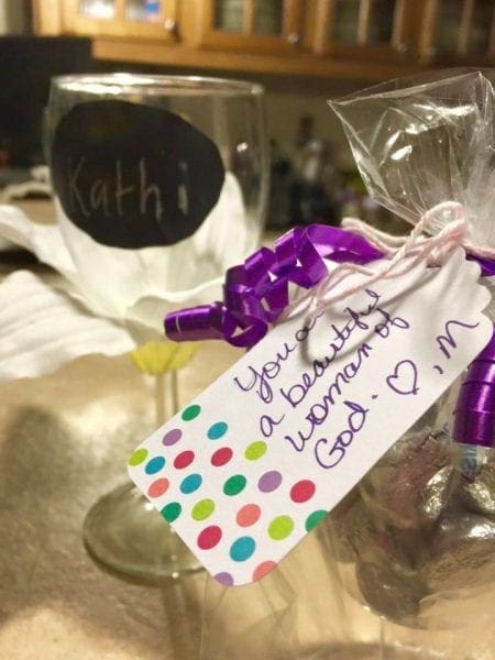 Champagne Flutes and Chocolate Party Favors