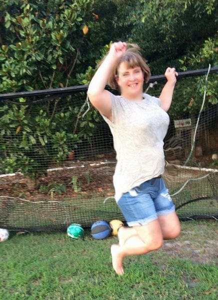 Jumping for joy