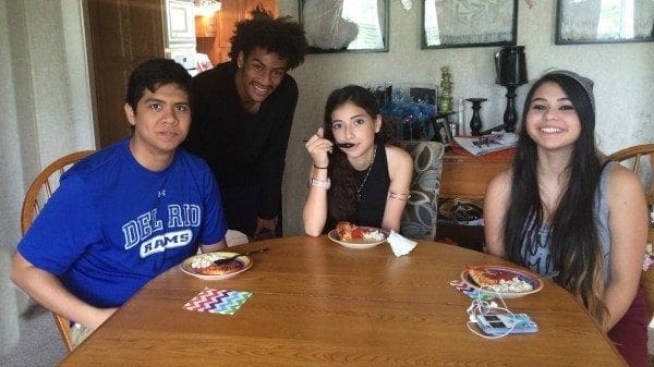 Pizza and friends