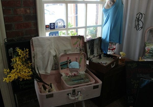 Peach Boutique Vintage Suitcase