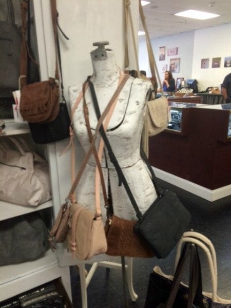 Purse display at Peachy Keen