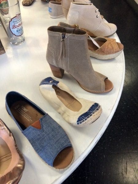 shoe display at Peachy Keen