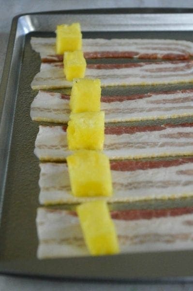 pineapple at end of bacon