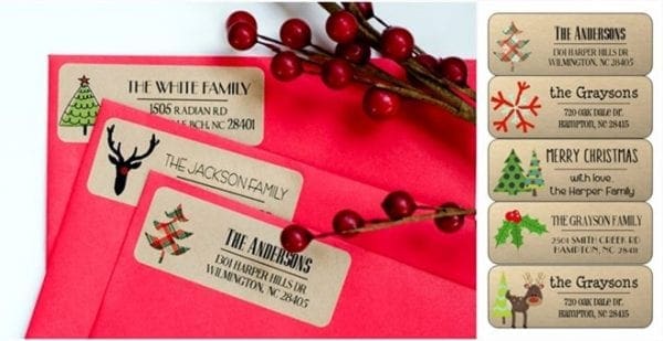 holiday address labels