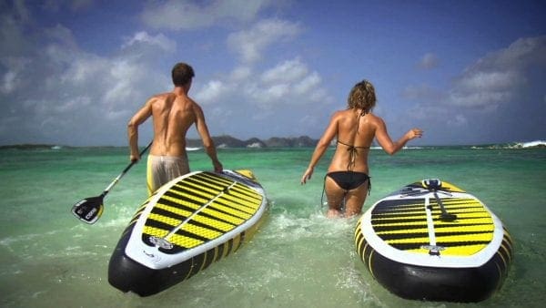 paddleboarding
