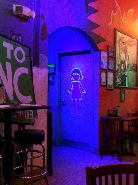 Tijuana Flats Bathroom Door