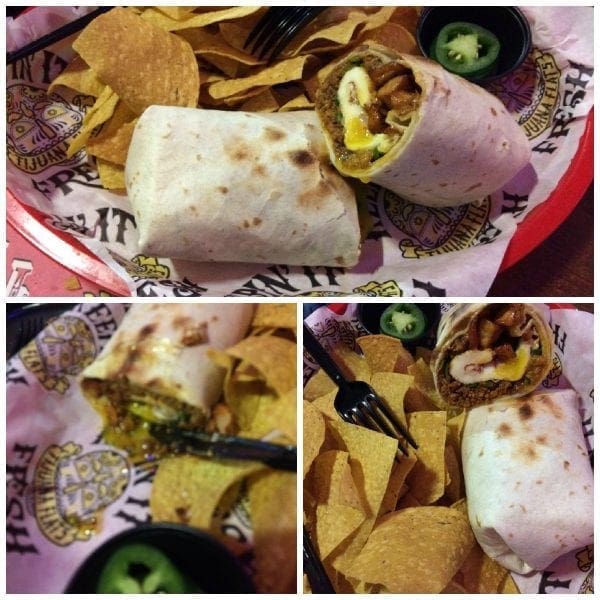 Tijuana Flats Hangover Burrito Turkey Chorizo
