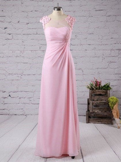 a line bridesmaid gown