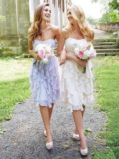 strapless bridesmaid dresses