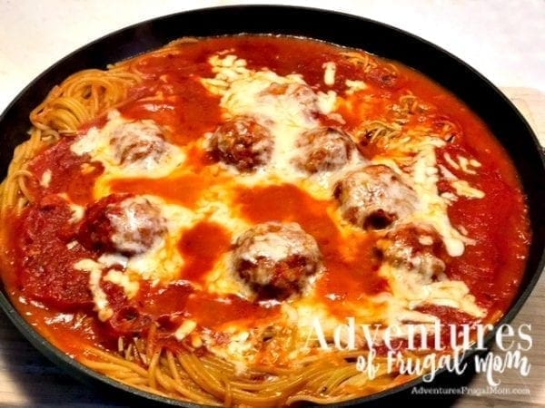 Spaghetti and Meatballs Pie