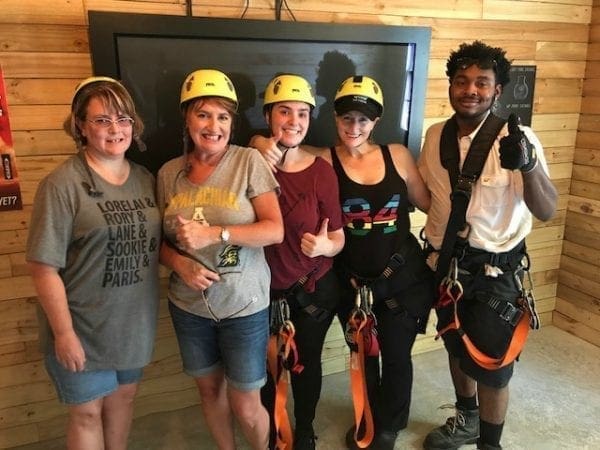 Zip Lining Group With Ed