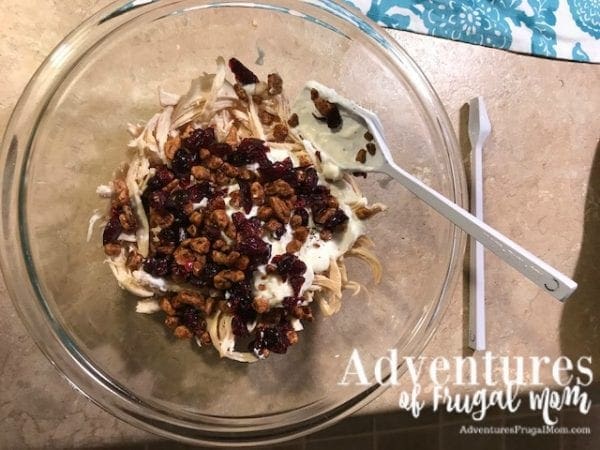 Pecans and cranberries Chicken Sala