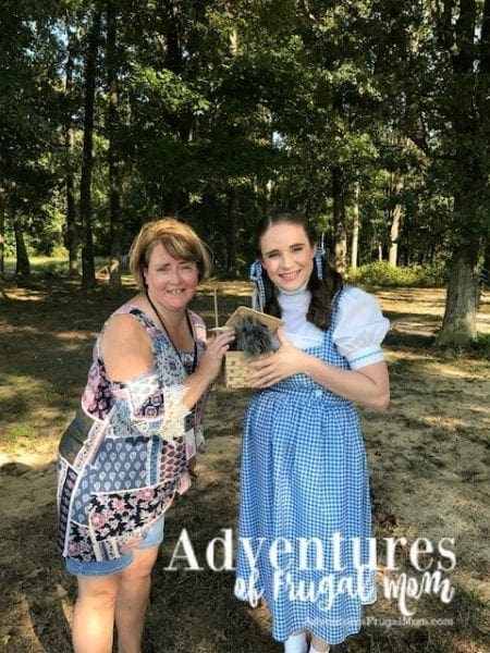 fall activities surprise visitor Dorothy and Toto from Coco Darlings - Fun Fall Activities at Odom Farming by North Carolina lifestyle blogger Adventures of Frugal Mom