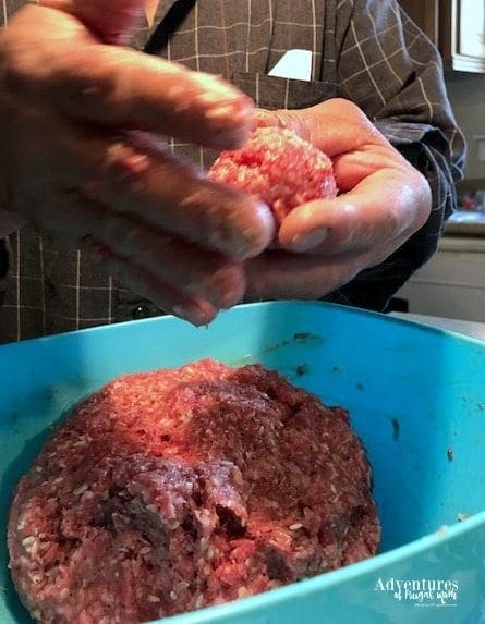 How to Make Albondigas in an Instant Pot Ground Beef Mixture form into Meatballs