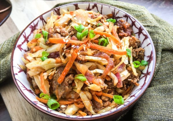 Keto-Friendly Eggroll in a Bowl from North Carolina Lifestyle Blogger Adventures of Frugal Mom