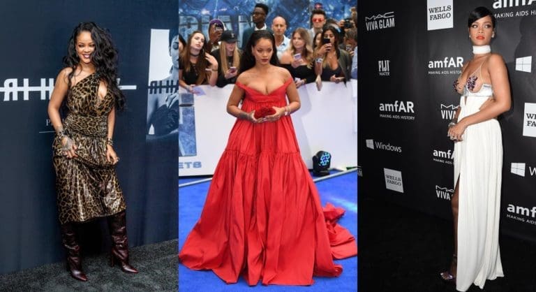 5 Shocking Long Dresses That Only Rihanna Can Carry