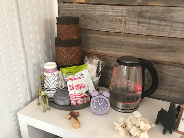 Creating a Snack Station in the Blog Cabin from NC Lifestyle Blogger Adventures of Frugal Mom