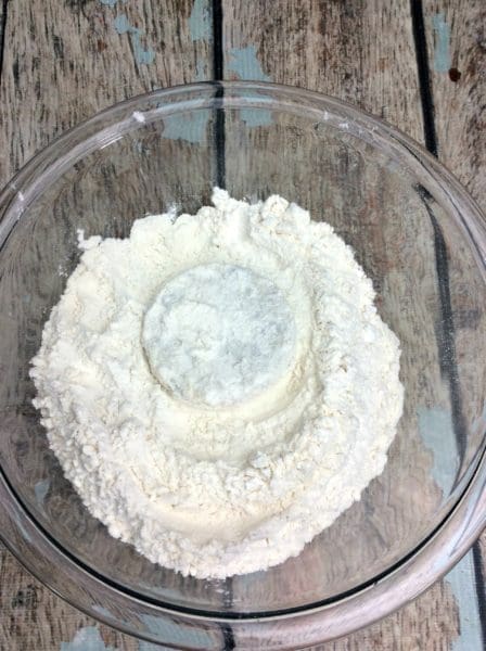 Flour in one bowl