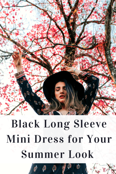 Black Long Sleeve Mini Dress for Your Summer Loo