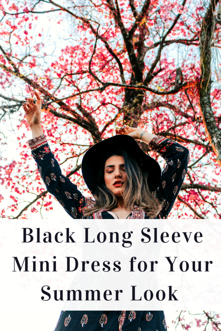 Black Long Sleeve Mini Dress for Your Summer Look