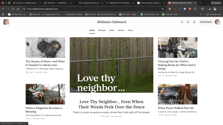 A New Space for My Faith-Filled Writings