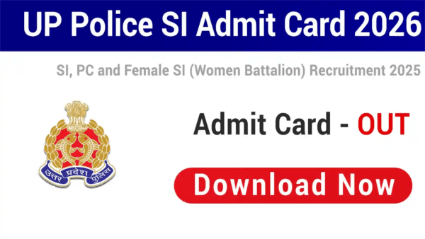 UP Police SI Admit Card 2026 on SarkariResult.com.cm