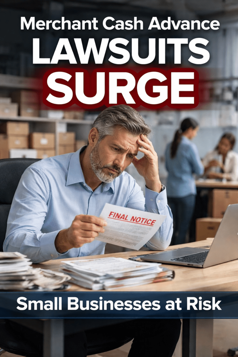 Merchant Cash Advance Lawsuits Are Surging: What Small Businesses Need to Know Before Their Bank Account Is Frozen