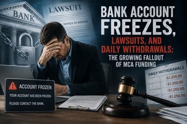 Bank Account Freezes, Lawsuits, and Daily Withdrawals: The Growing Fallout of MCA Funding